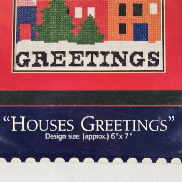 DMC "Houses Greetings" Counted Cross Stitch Kit US Postage Stamp Kit Collection - Picture 5 of 8